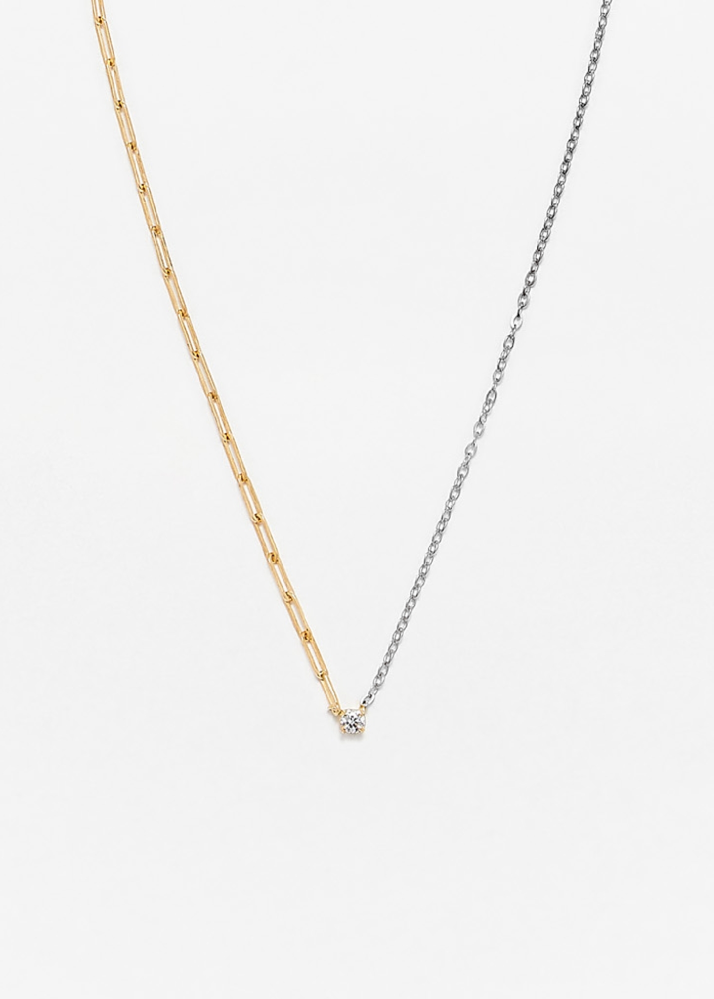 COLLIER SOLITAIRE DIAMANT ROND PM 2 ORS