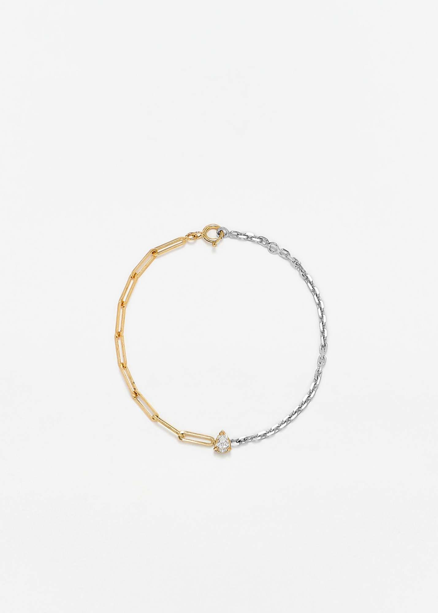 BRACELET SOLITAIRE DIAMANT POIRE GM 2 ORS