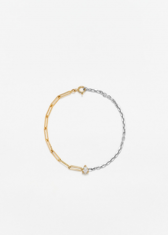 BRACELET SOLITAIRE DIAMANT POIRE GM 2 ORS