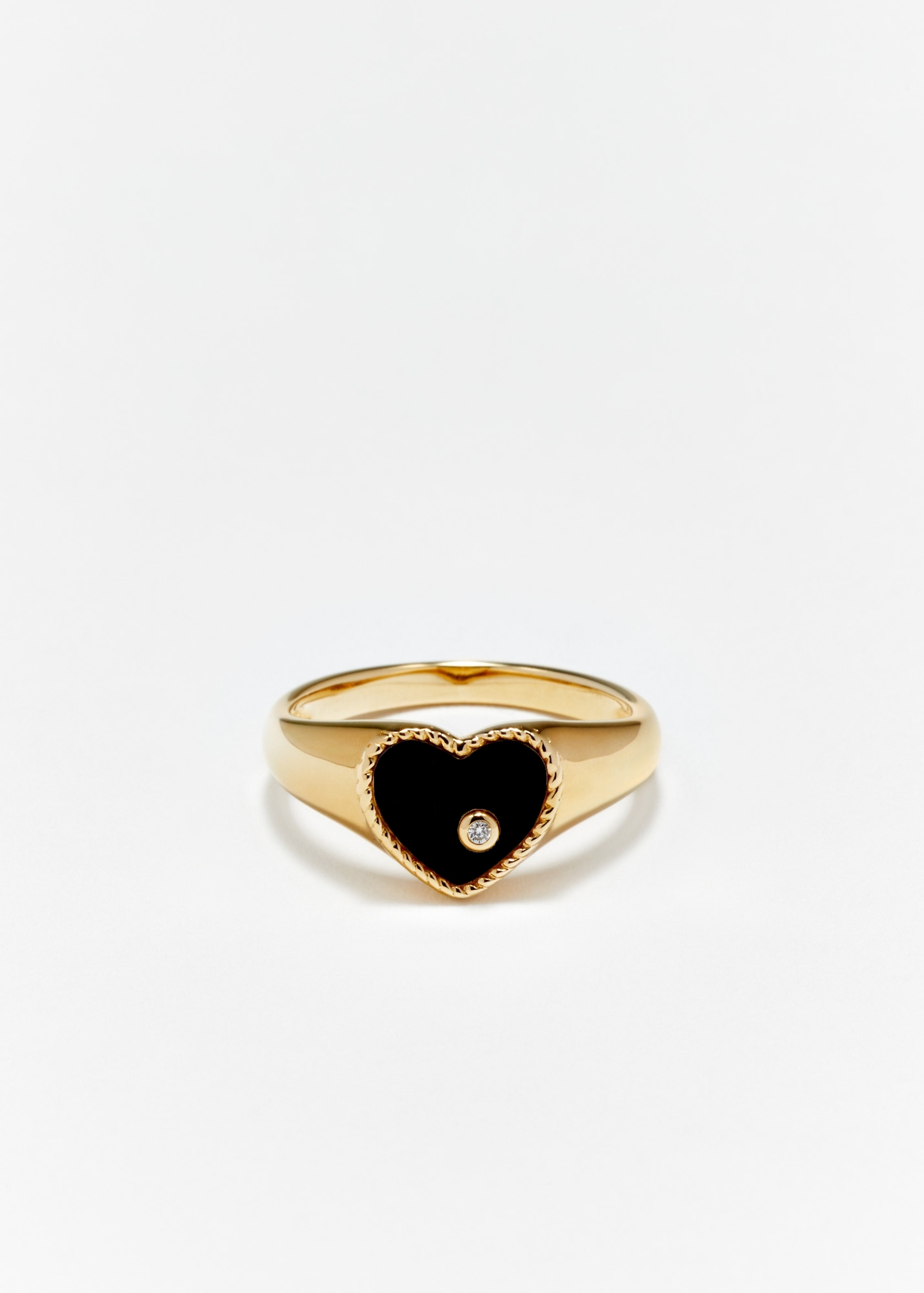 BABY CHEVALIÈRE COEUR ONYX OR JAUNE