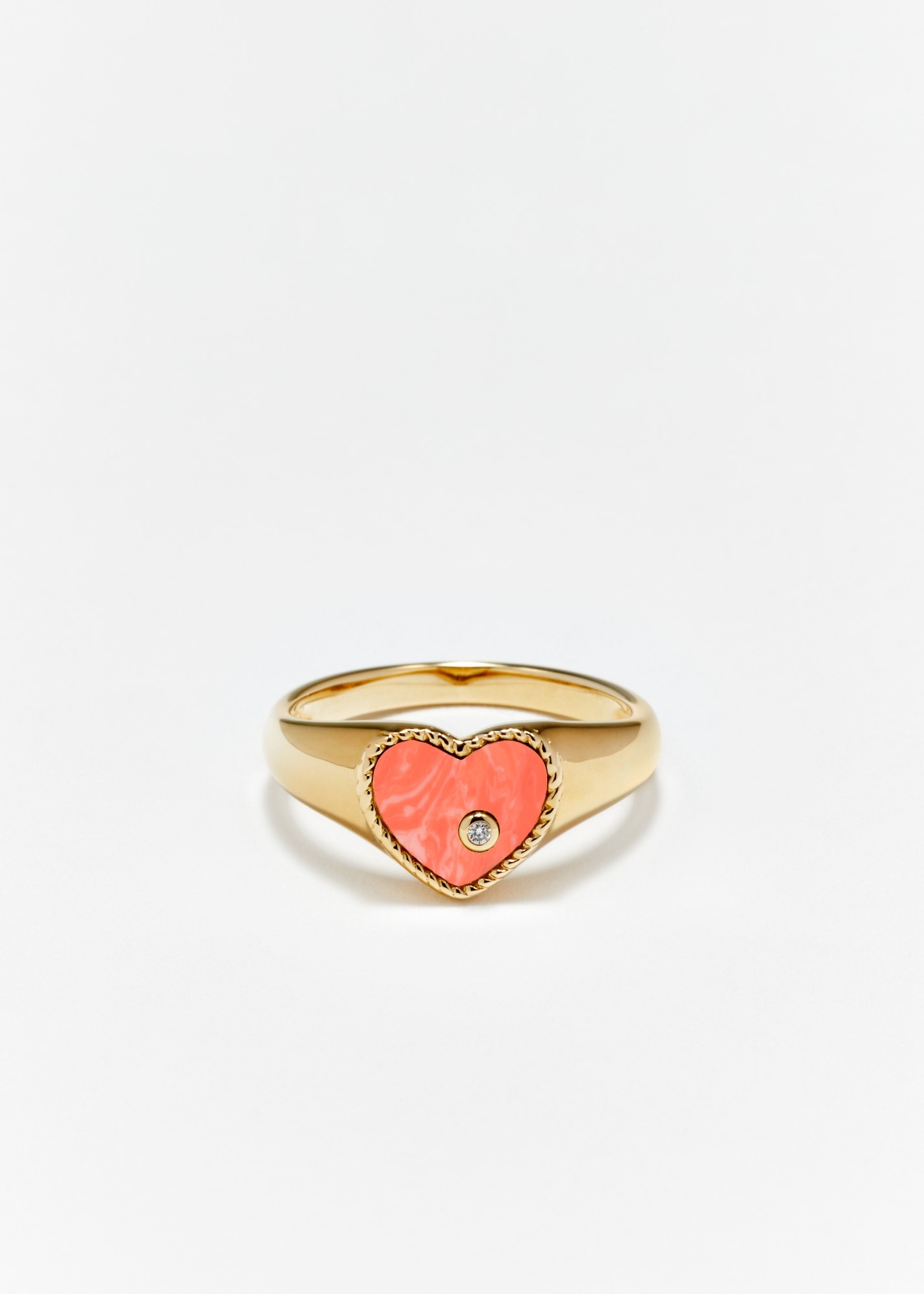 BABY CHEVALIÈRE COEUR CORAIL OR JAUNE