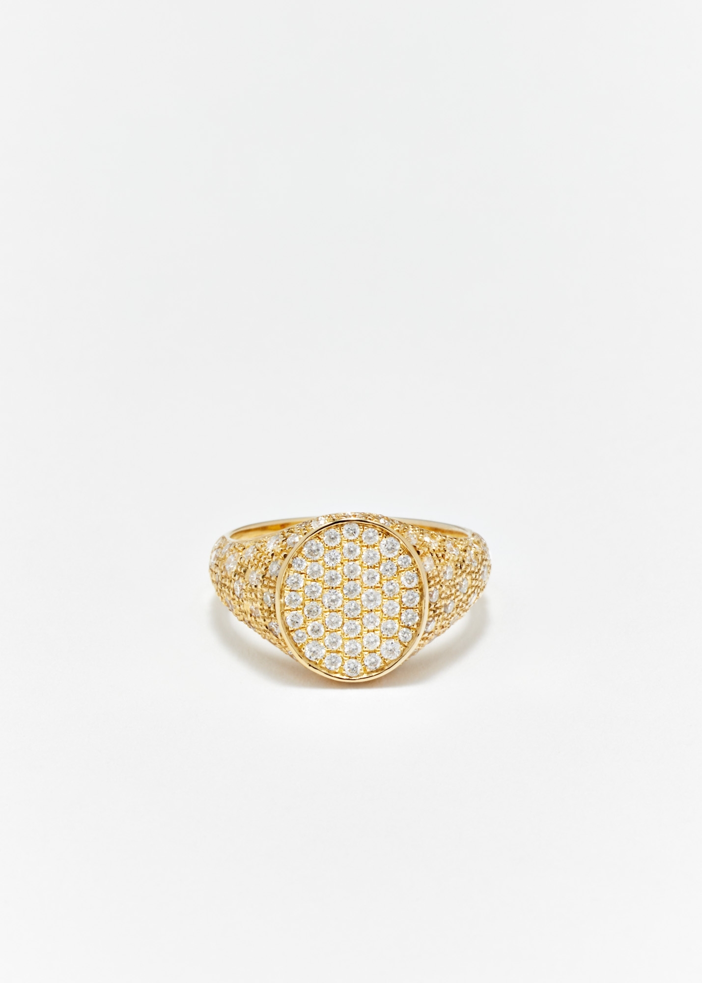MINI CHEVALIÈRE OVALE DIAMANTS OR JAUNE