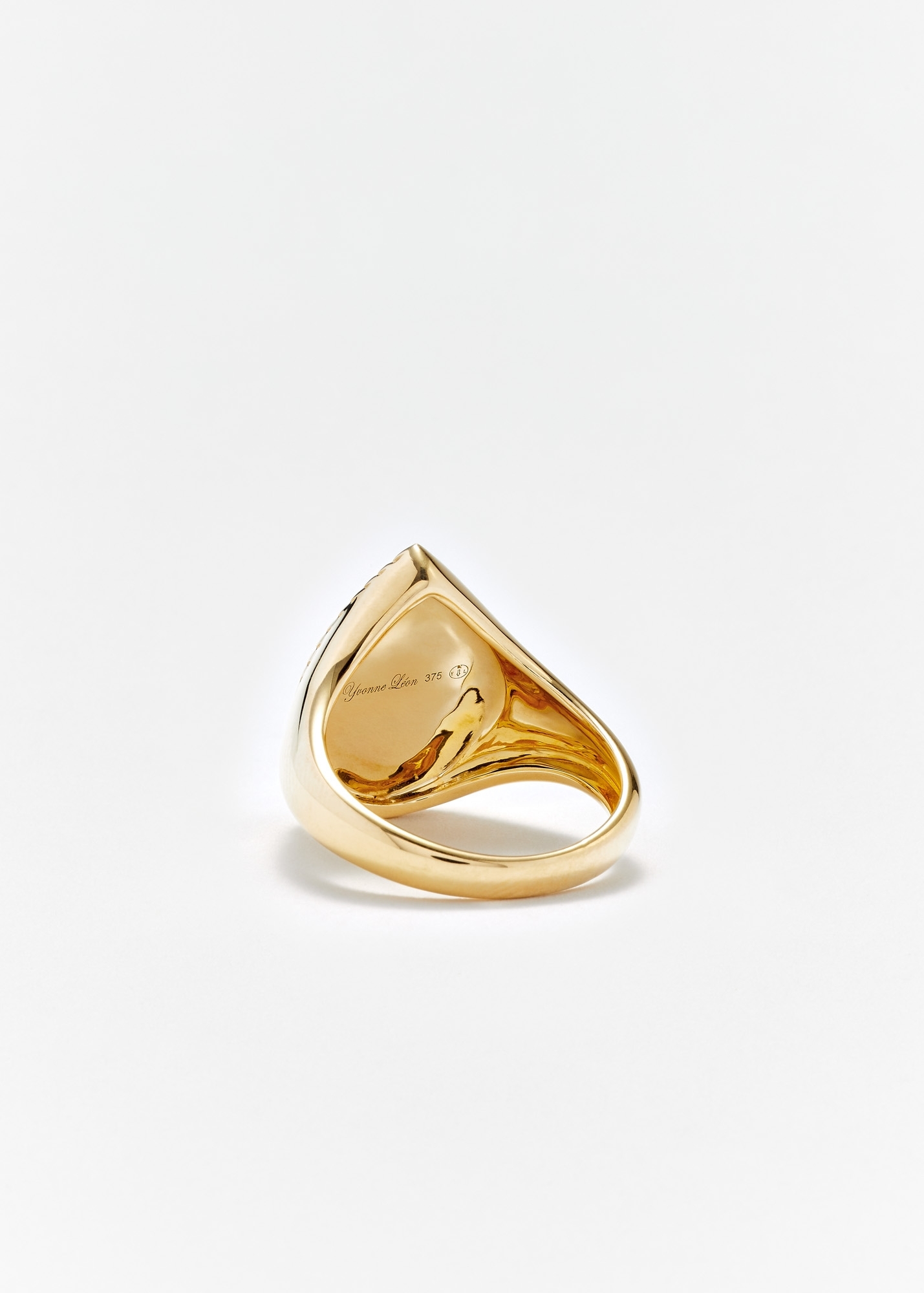 CHEVALIÈRE POIRE NACRE OR JAUNE