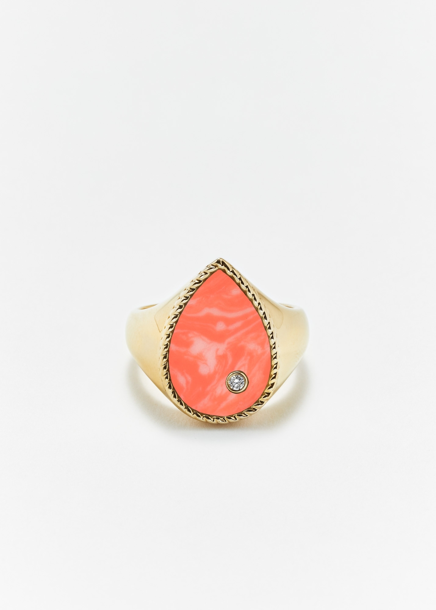 CHEVALIÈRE POIRE CORAIL OR JAUNE