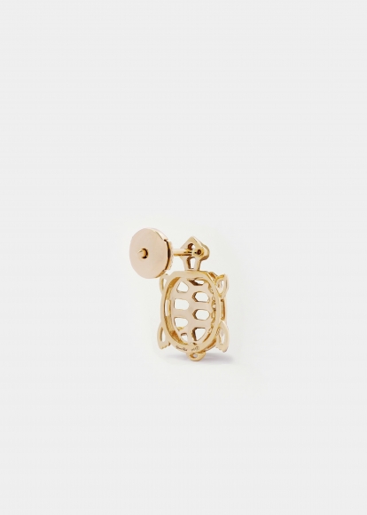 MINI BOUCLE D'OREILLE TORTUE OR JAUNE