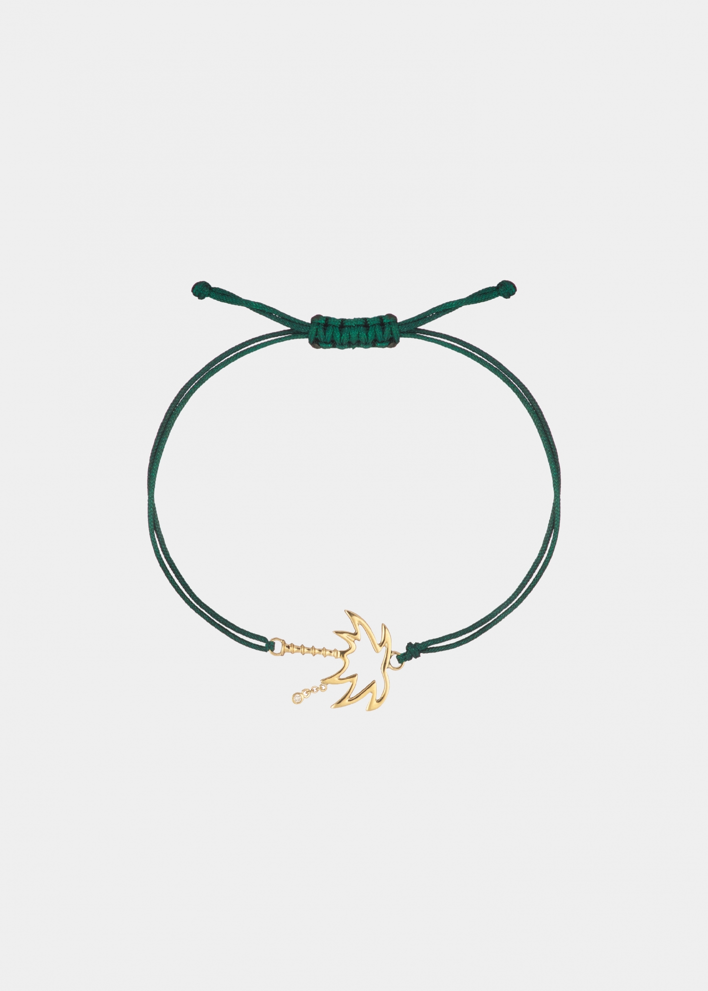 BRACELET FIL PALMIER VERT OR JAUNE