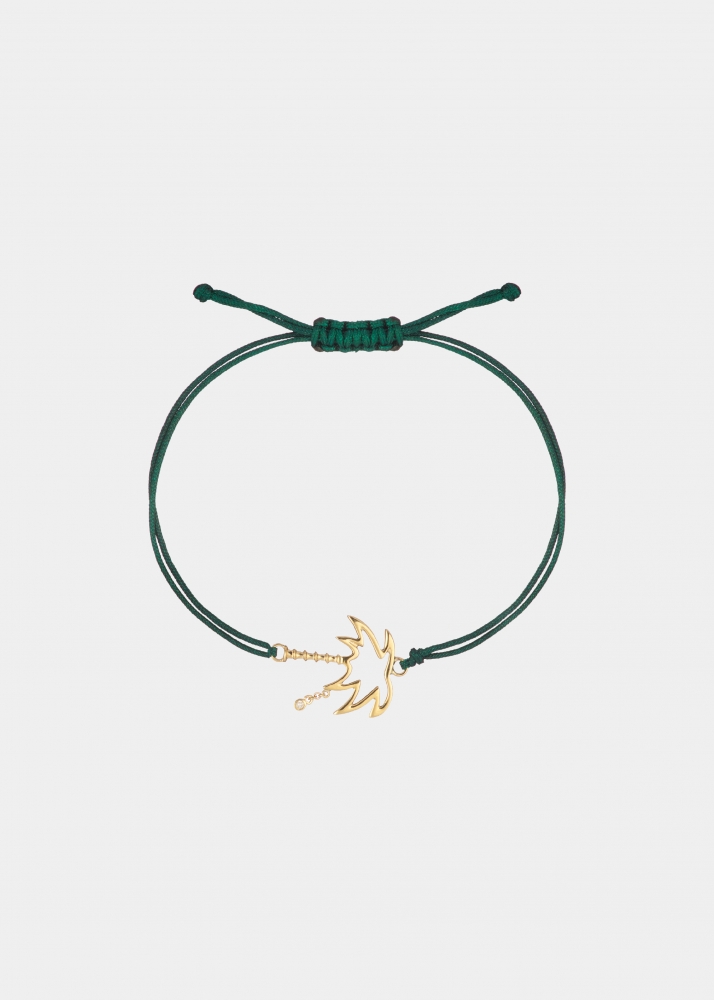 BRACELET FIL PALMIER VERT OR JAUNE