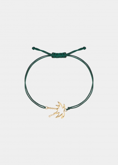 BRACELET FIL PALMIER VERT OR JAUNE