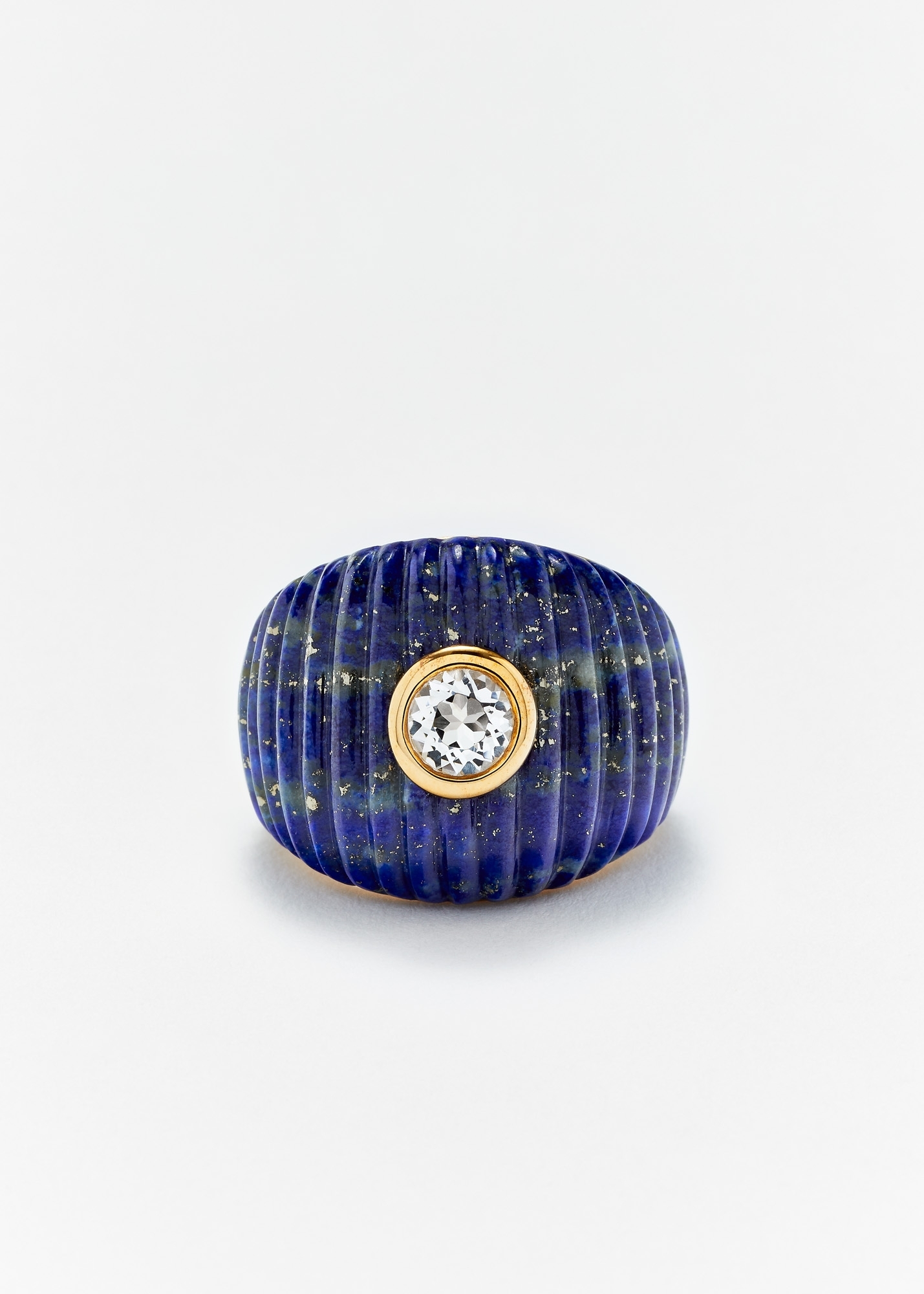 BAGUE MAXI BERLINGOT LAPIS LAZULI OR JAUNE