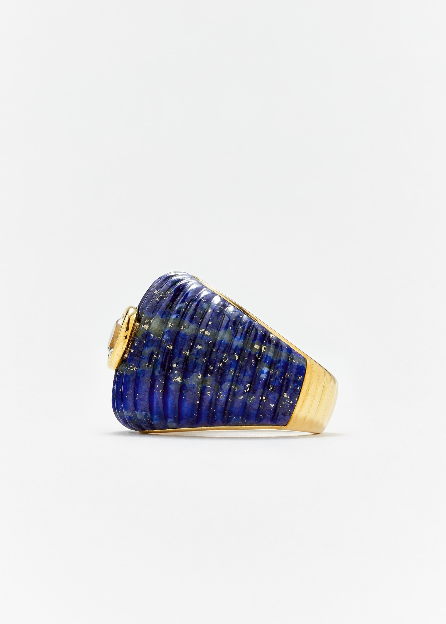 BAGUE MAXI BERLINGOT LAPIS LAZULI OR JAUNE
