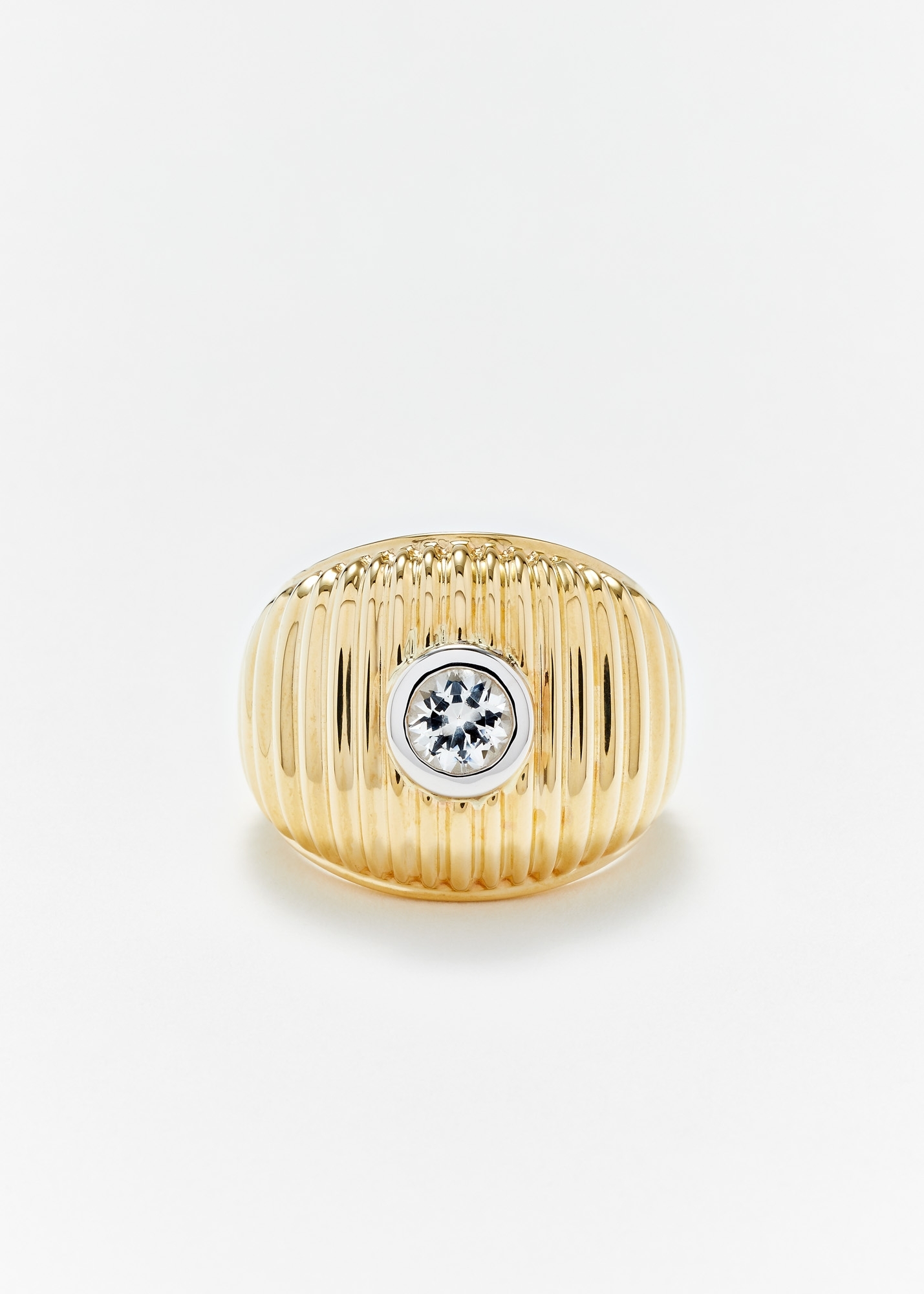 BAGUE MAXI BERLINGOT OR JAUNE