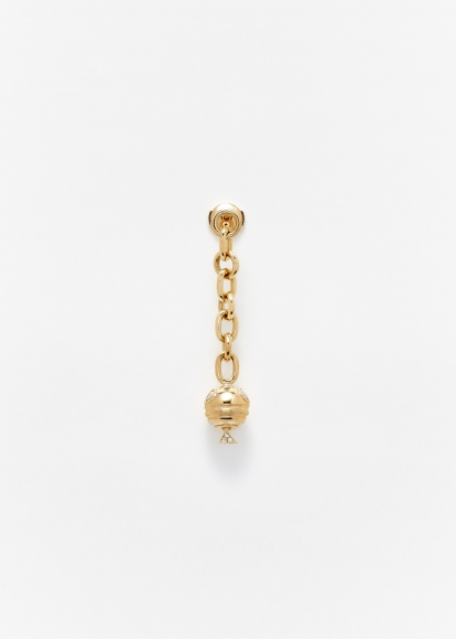 BOUCLE D'OREILLE POISSON BULLE OR JAUNE