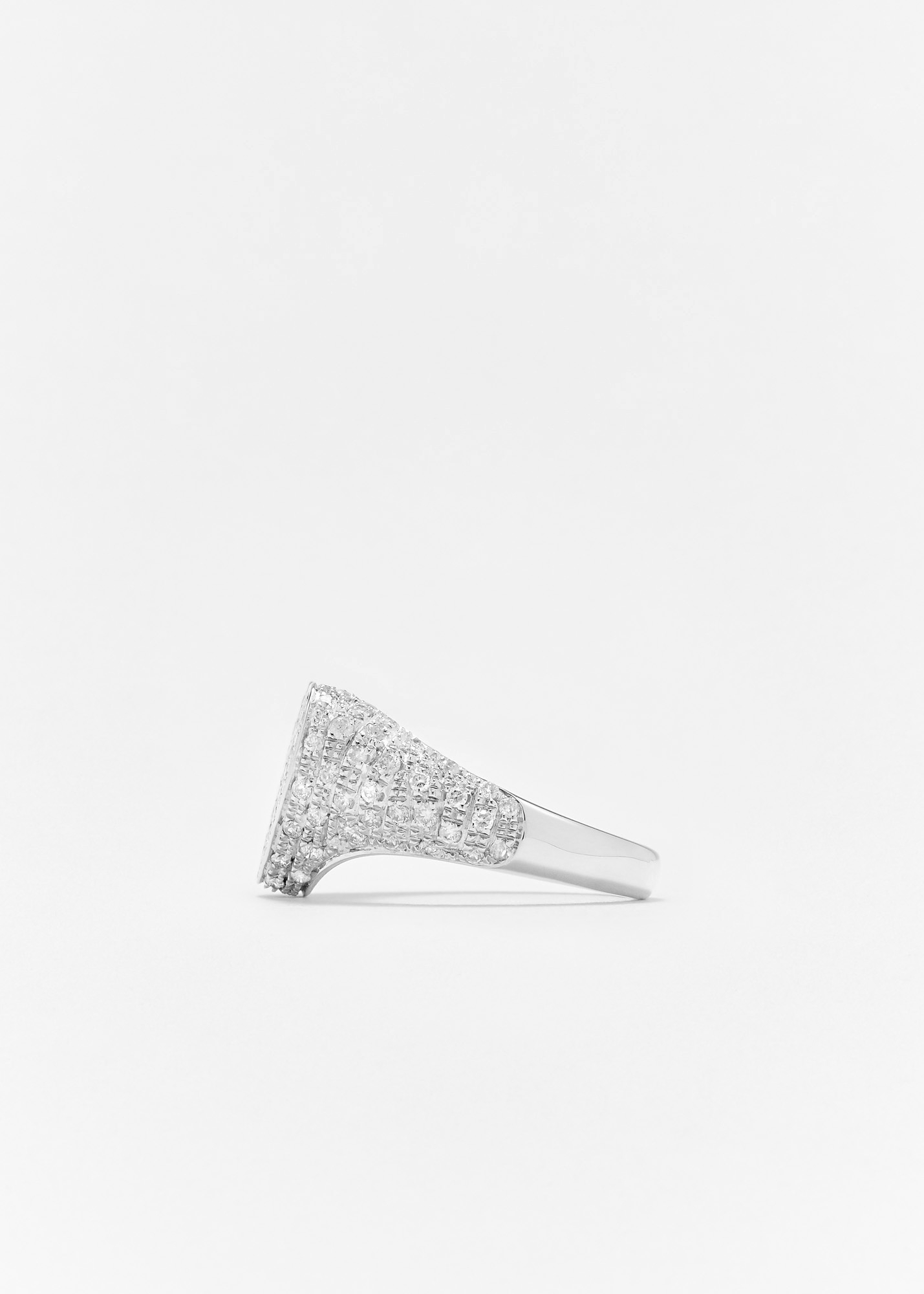 MINI CHEVALIÈRE COEUR DIAMANTS OR BLANC