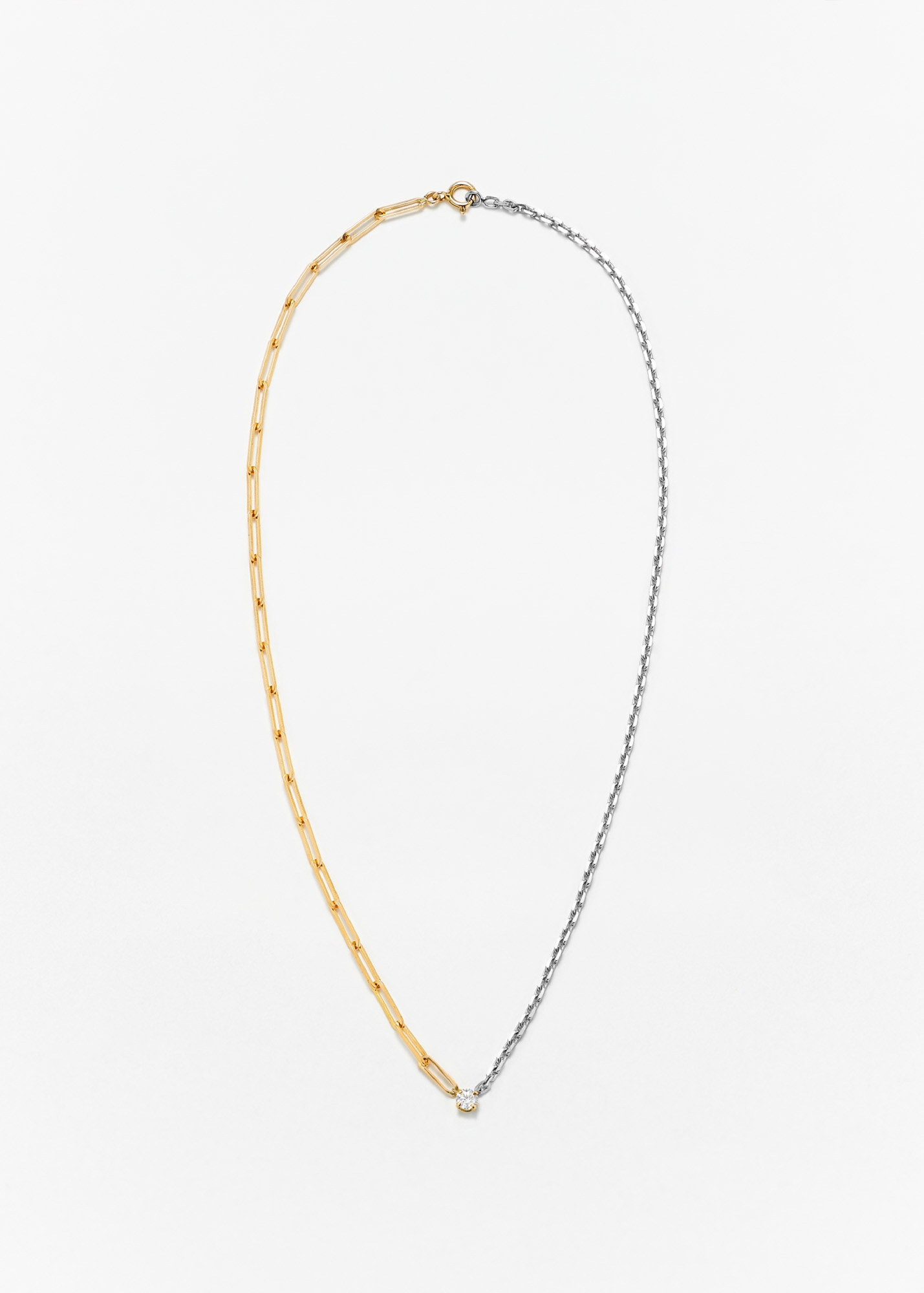 COLLIER SOLITAIRE DIAMANT ROND GM 2 ORS