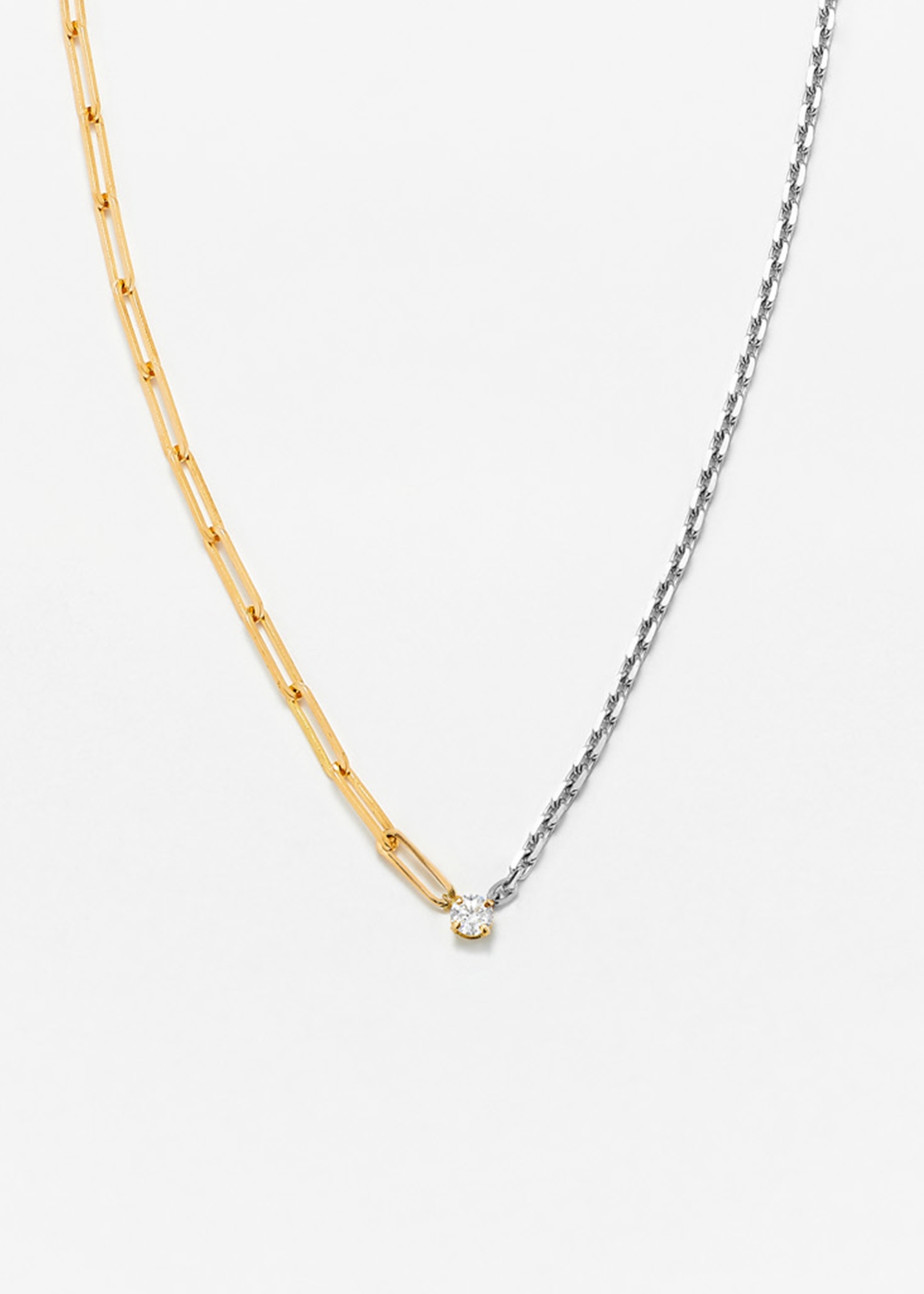 Collier Solitaire Diamant Rond
