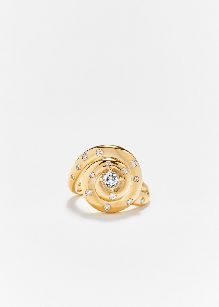 BAGUE MANICOTI DIAMANTS OR JAUNE