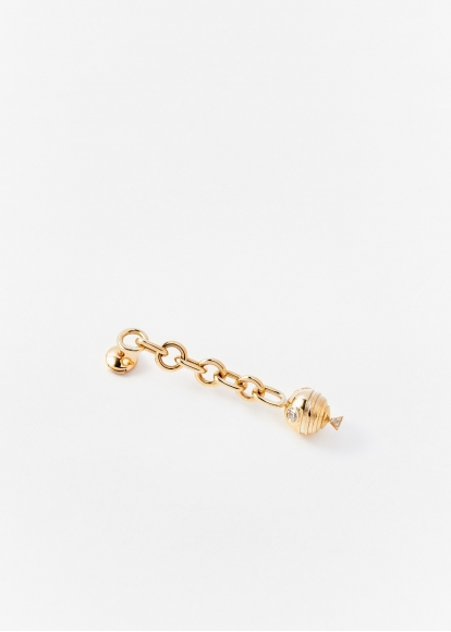 BOUCLE D'OREILLE POISSON BULLE OR JAUNE