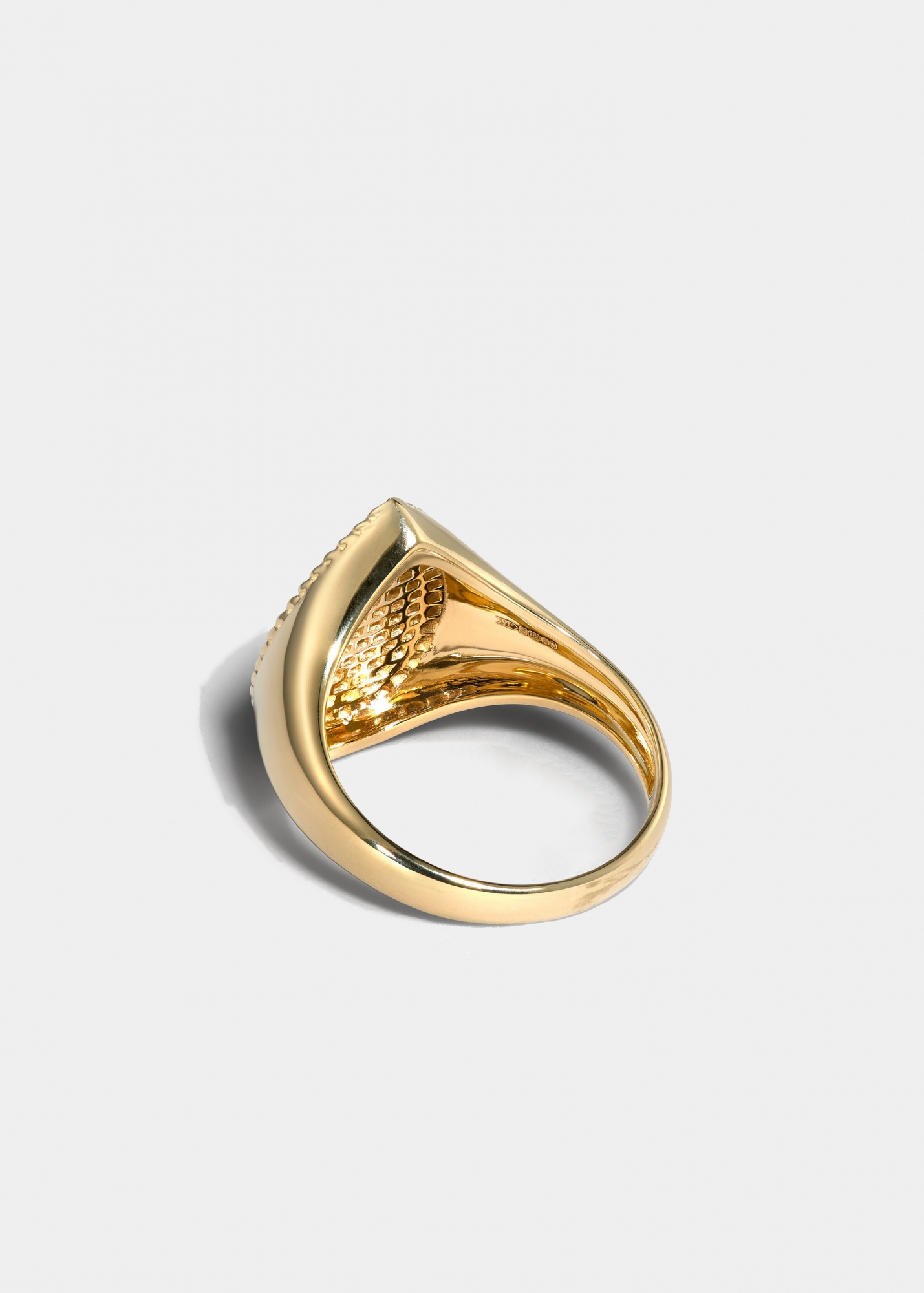 CHEVALIÈRE POIRE DIAMANTS OR JAUNE
