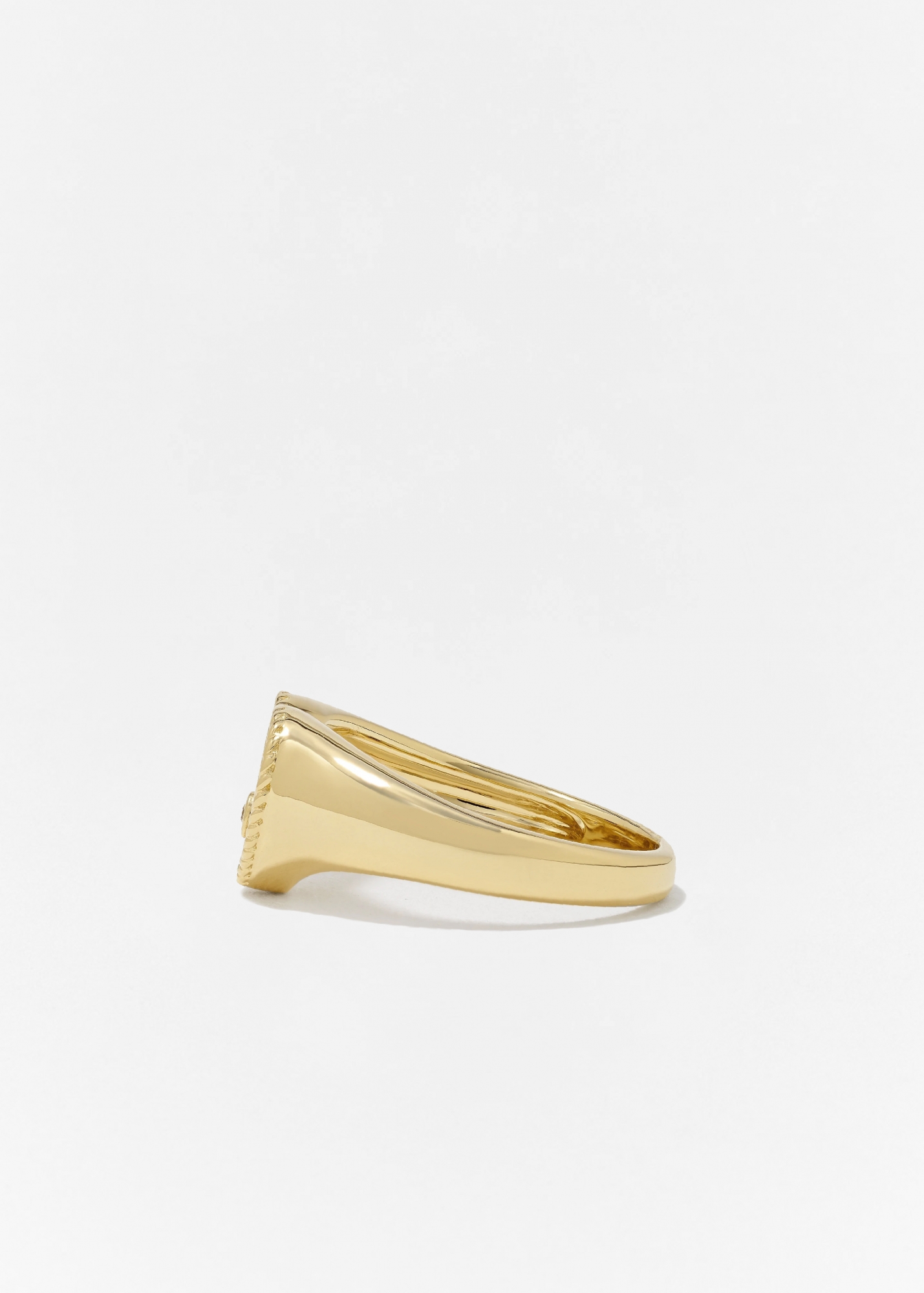 【関税込み】Yvonne Leon ゴールド Baby Chevaliere Octo リング Baby Signet Ring Coeur - Onyx, diamond and yellow gold