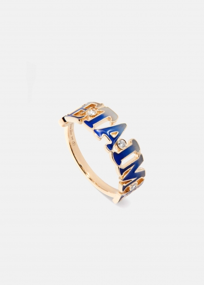 BAGUE JE T'AIME EMAIL BLEU OR JAUNE