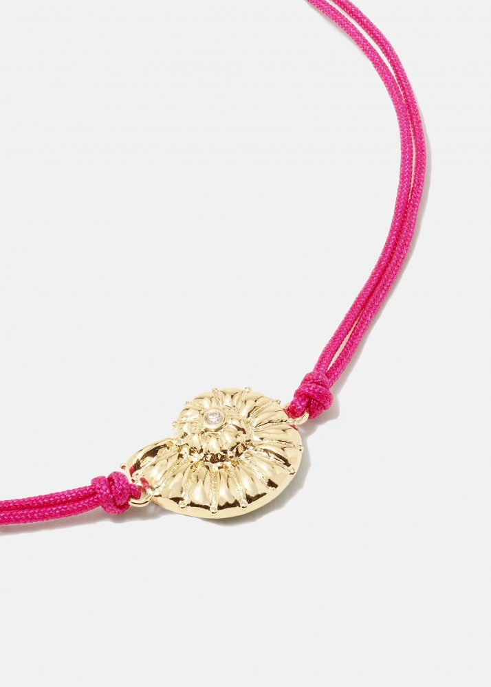 BRACELET FIL NAUTILUS FUCHSIA OR JAUNE