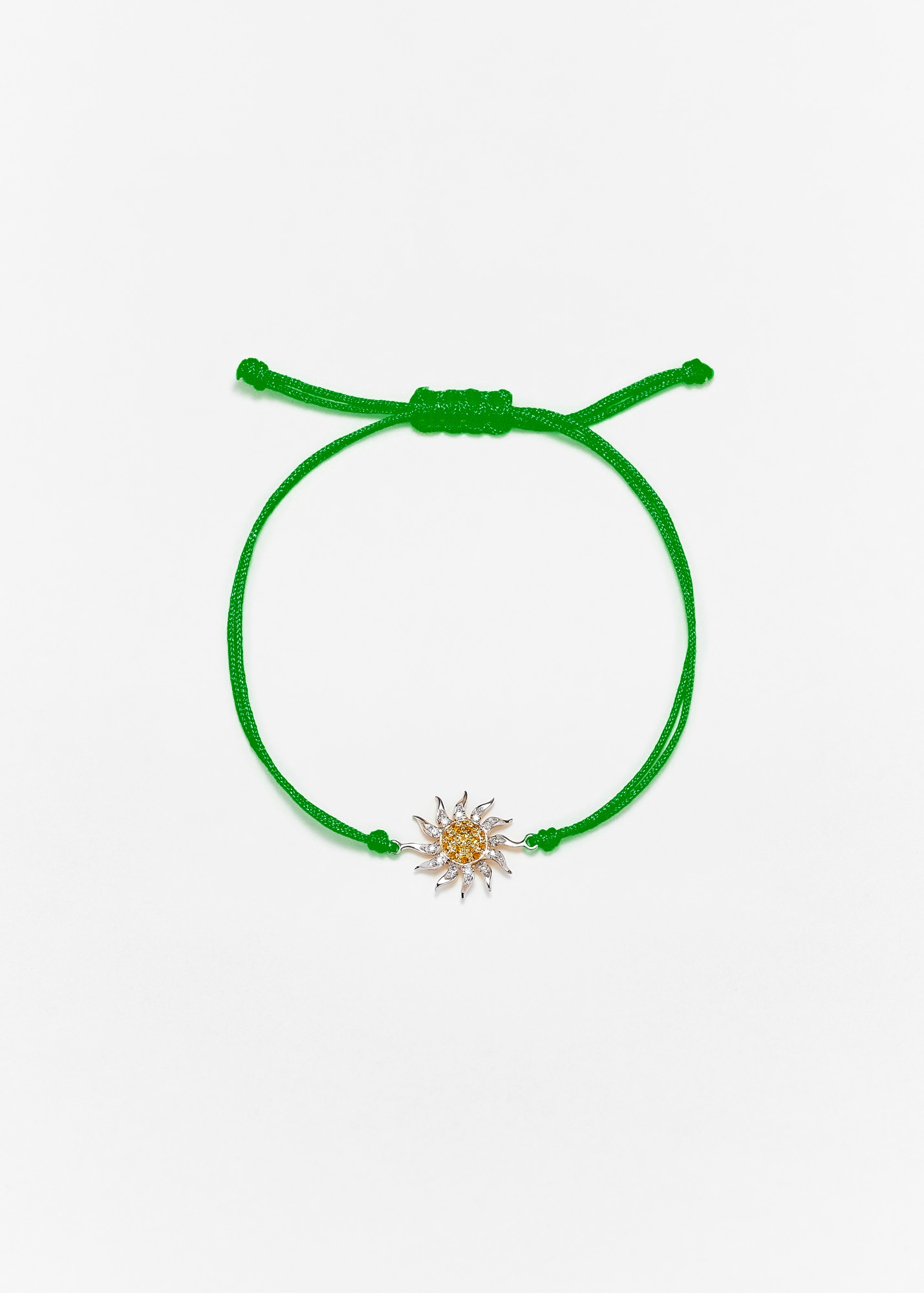 Bracelet Fil Soleil - Diamonds, citrines, yellow gold, white