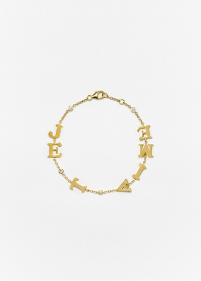 BRACELET JE T'AIME OR JAUNE