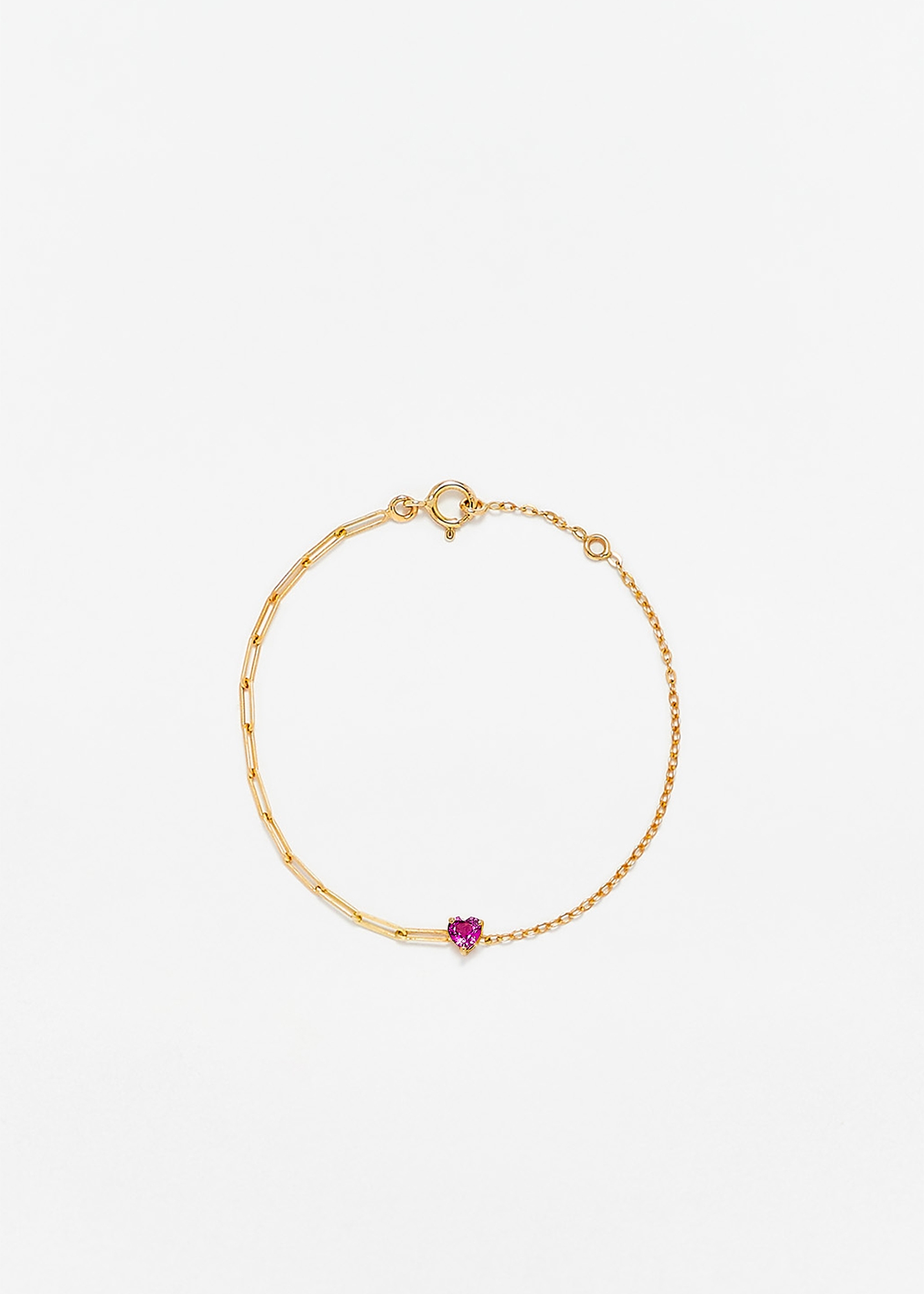 BRACELET SOLITAIRE COEUR PM OR JAUNE