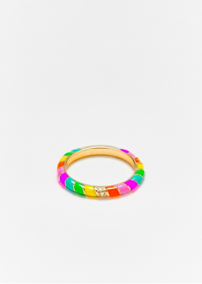 MINI ALLIANCE TORSADE EMAIL RAINBOW OR JAUNE
