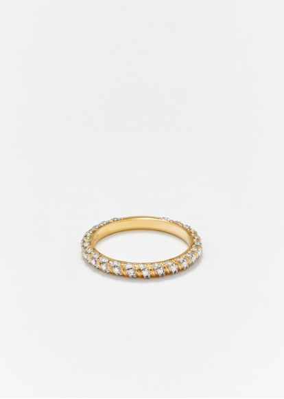 MINI ALLIANCE TORSADE DIAMANTS OR JAUNE