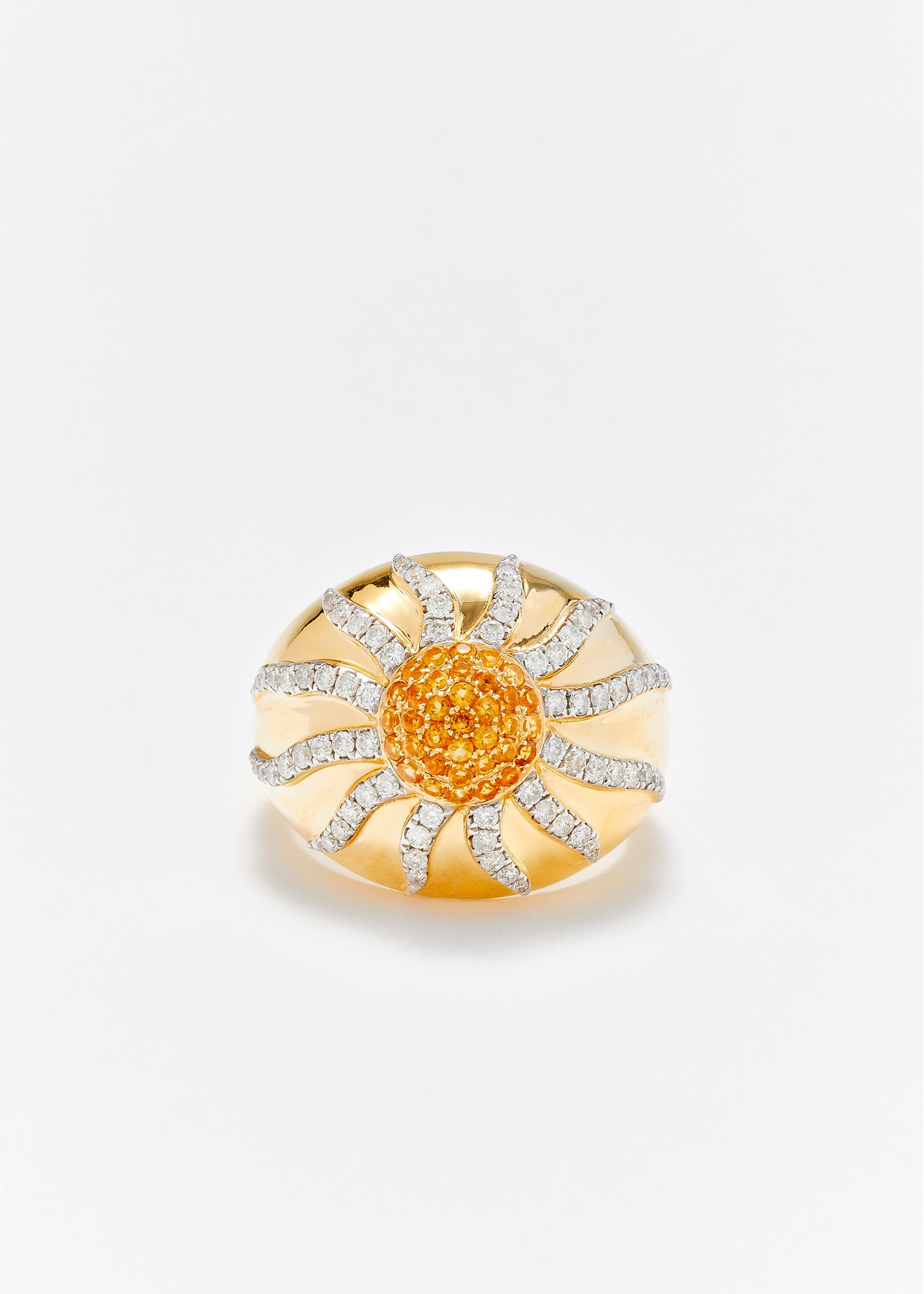 BAGUE DÔME SOLEIL OR JAUNE
