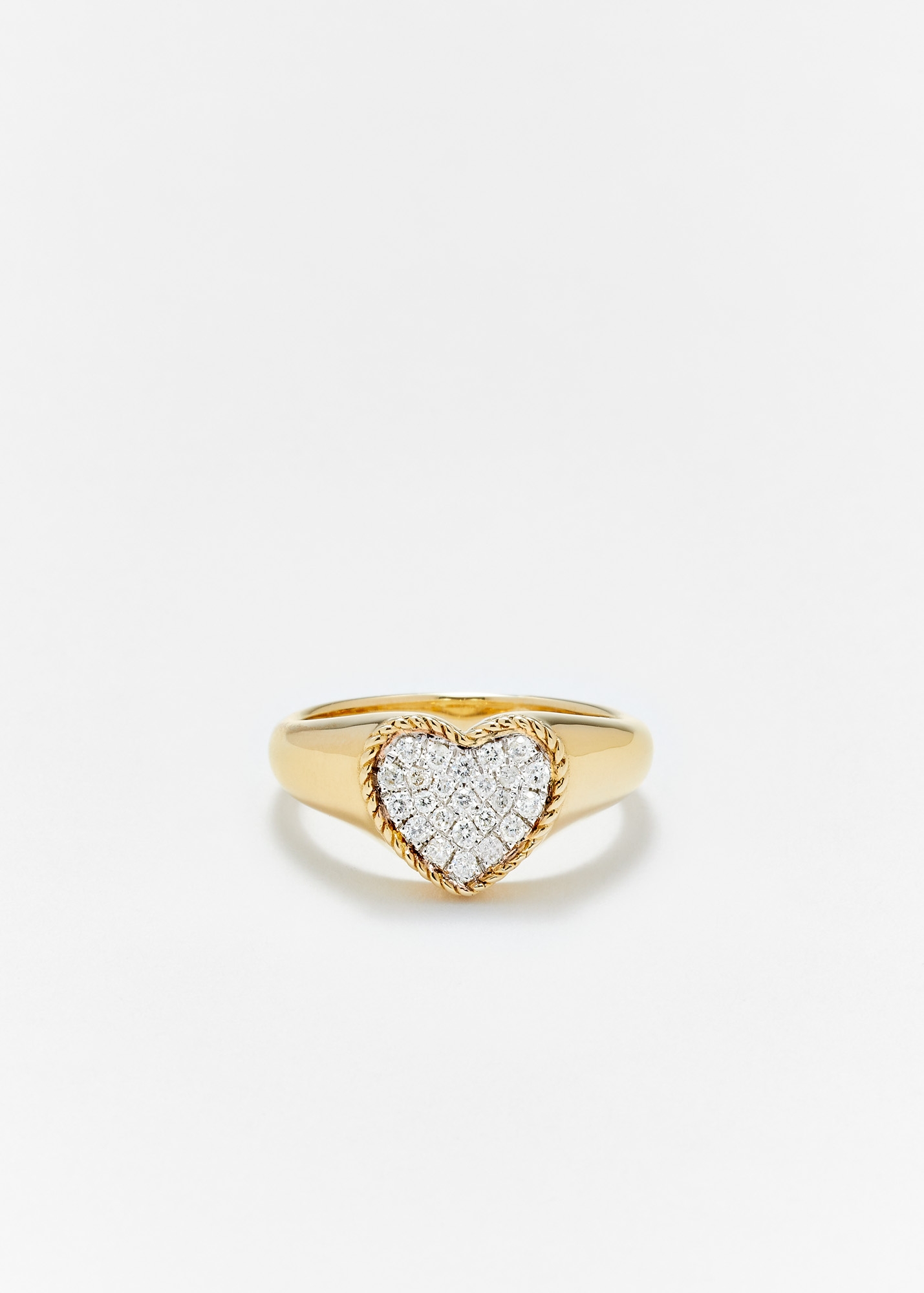 SET BABY CHEVALIÈRE COEUR DIAMANTS OR JAUNE