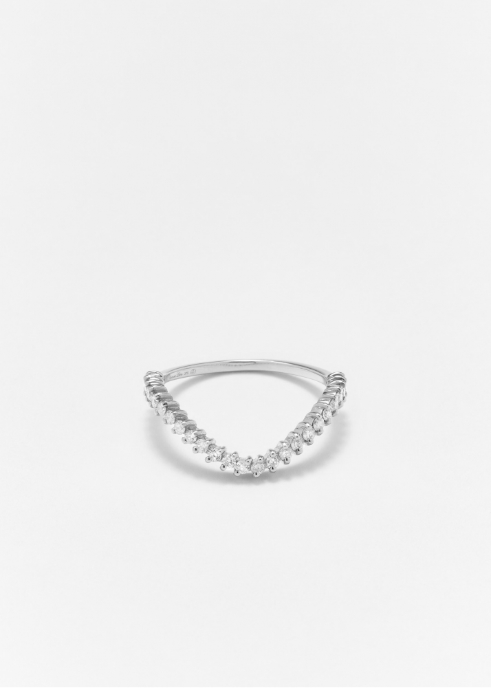 SET BABY CHEVALIÈRE COEUR DIAMANTS OR BLANC