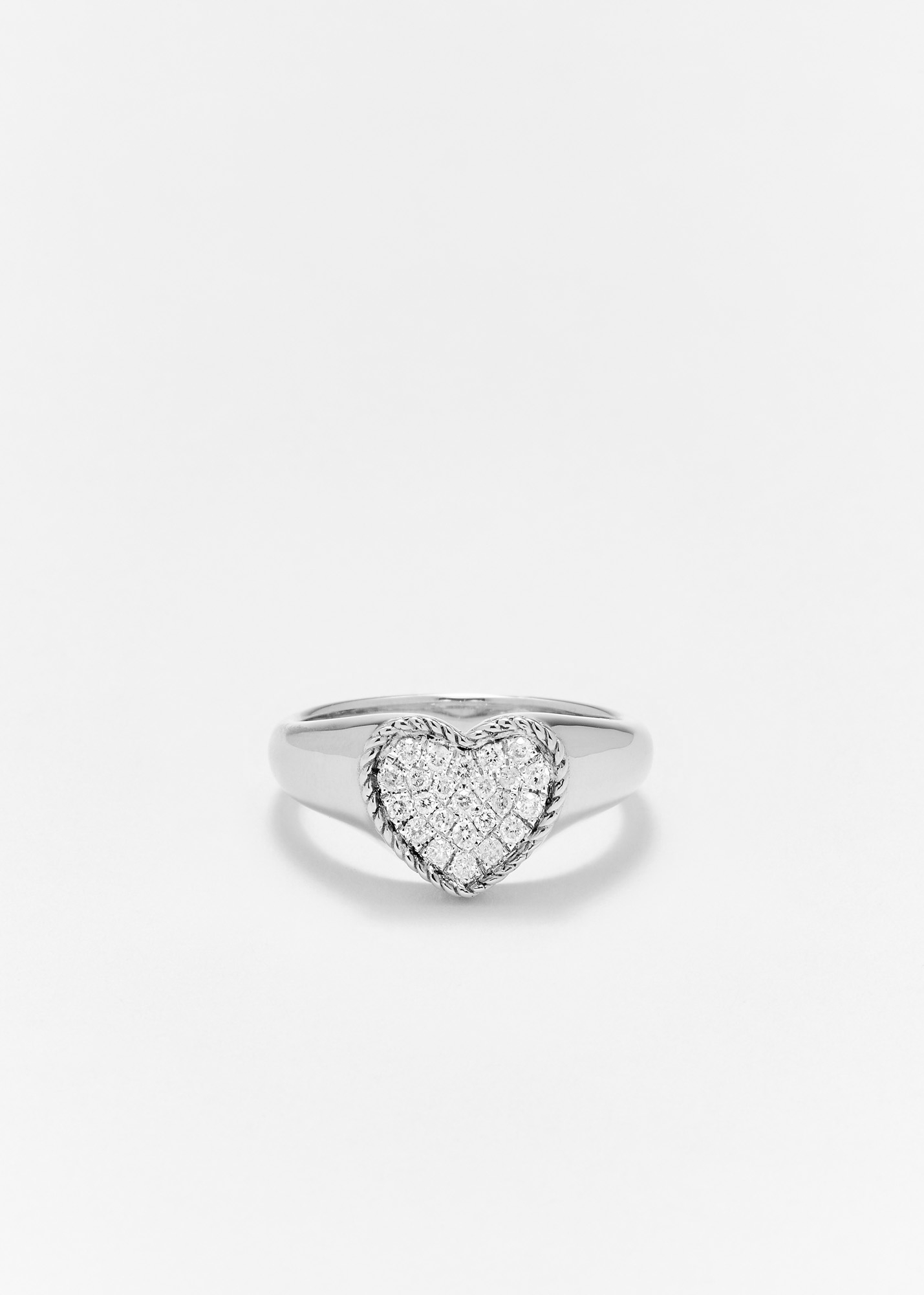 SET BABY CHEVALIÈRE COEUR DIAMANTS OR BLANC