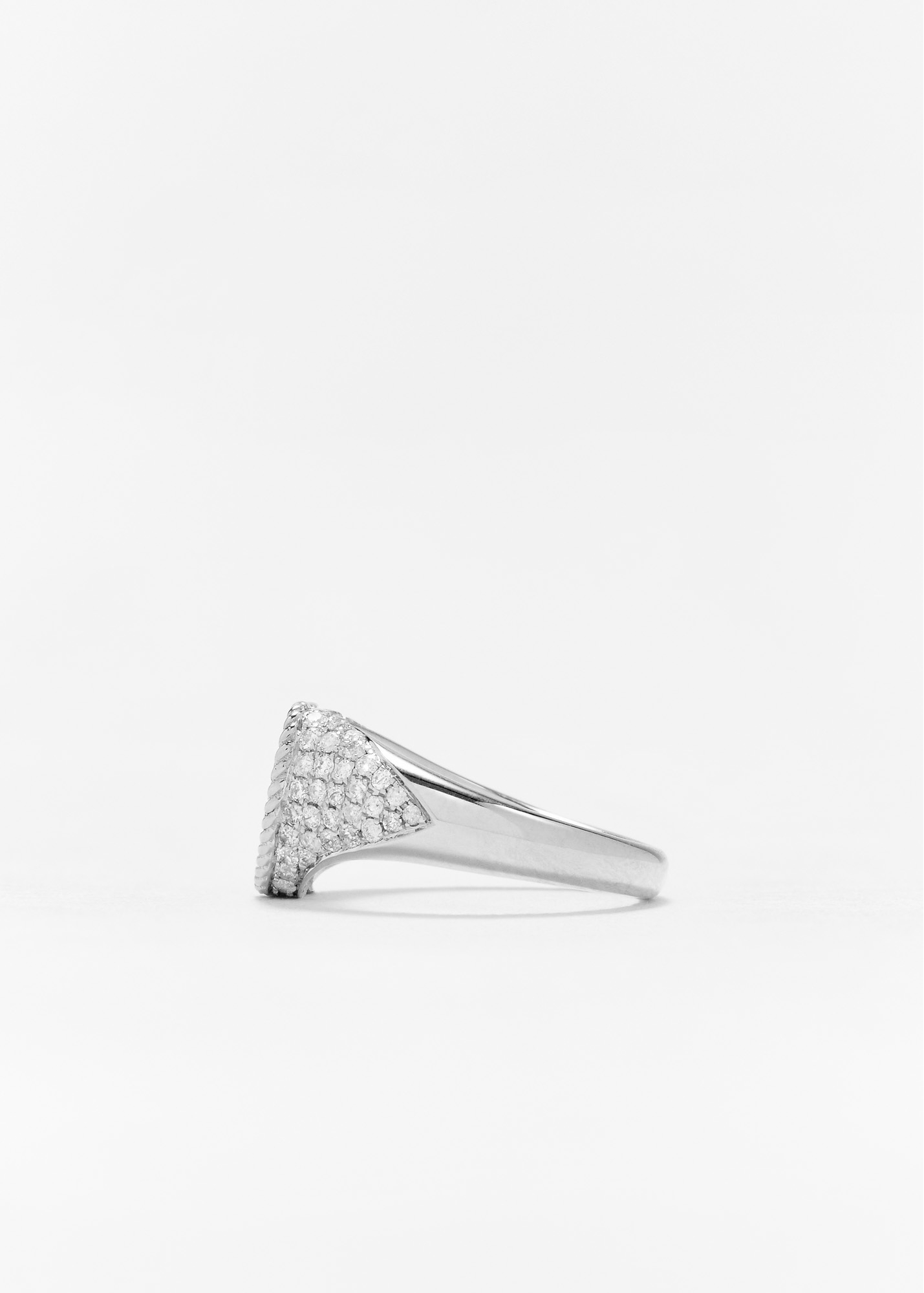 BABY CHEVALIÈRE OVALE FULL DIAMANTS OR BLANC