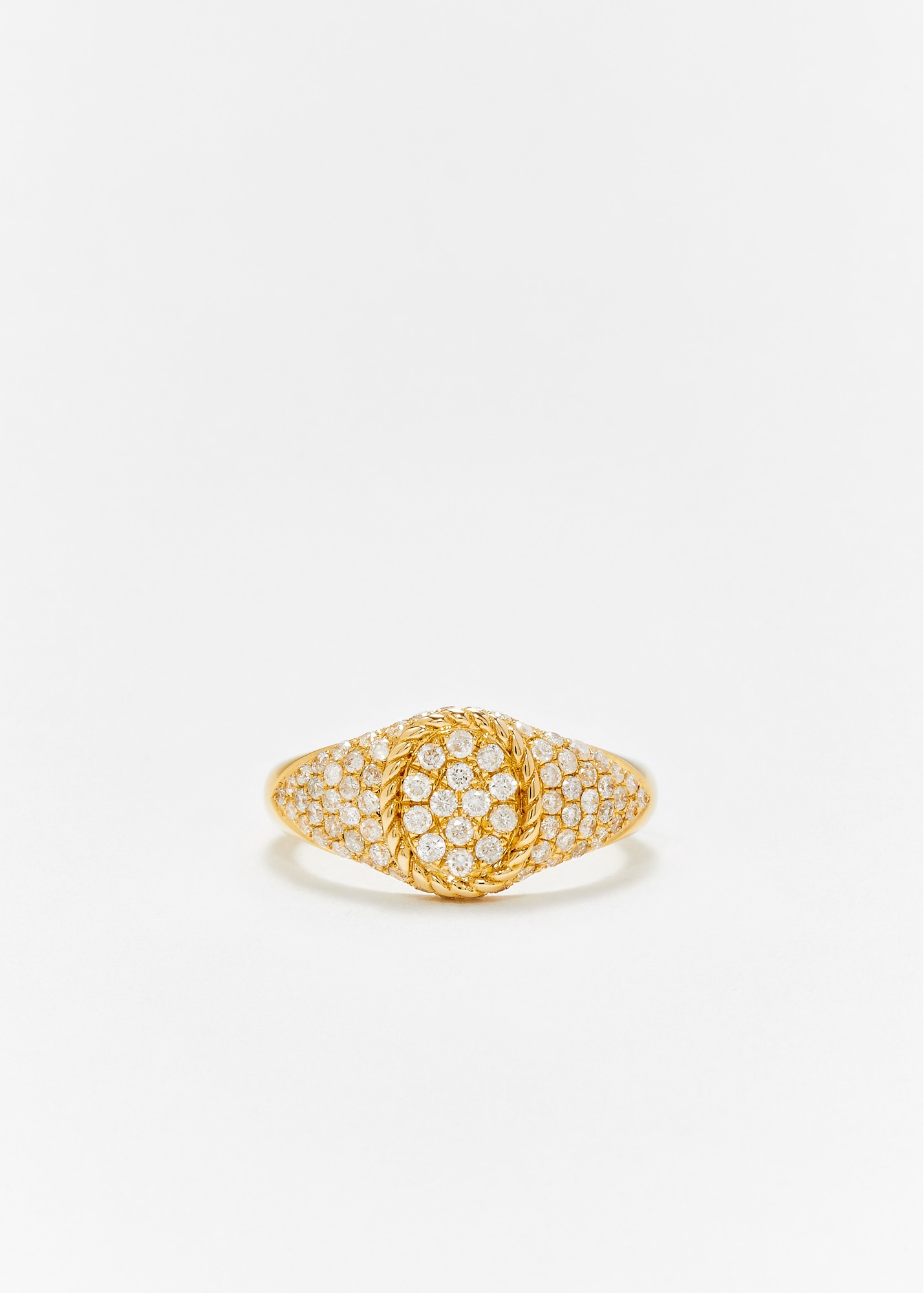 BABY CHEVALIÈRE OVALE FULL DIAMANTS OR JAUNE