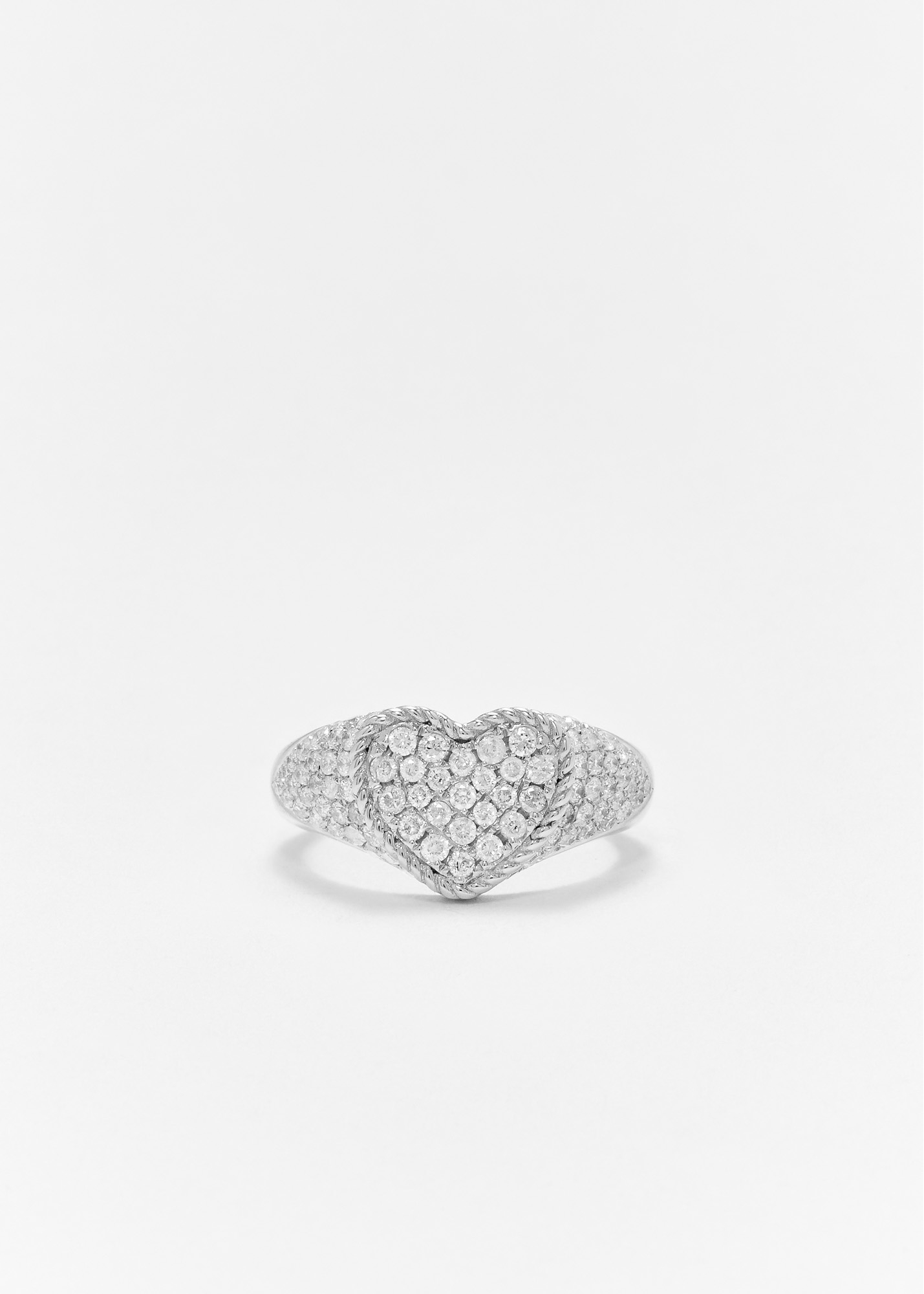 BABY CHEVALIÈRE COEUR FULL DIAMANTS OR BLANC