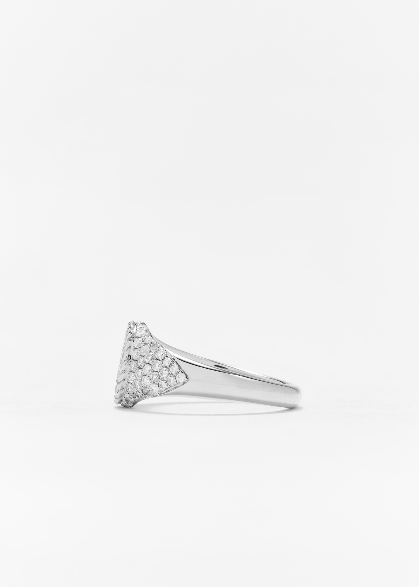 BABY CHEVALIÈRE COEUR FULL DIAMANTS OR BLANC