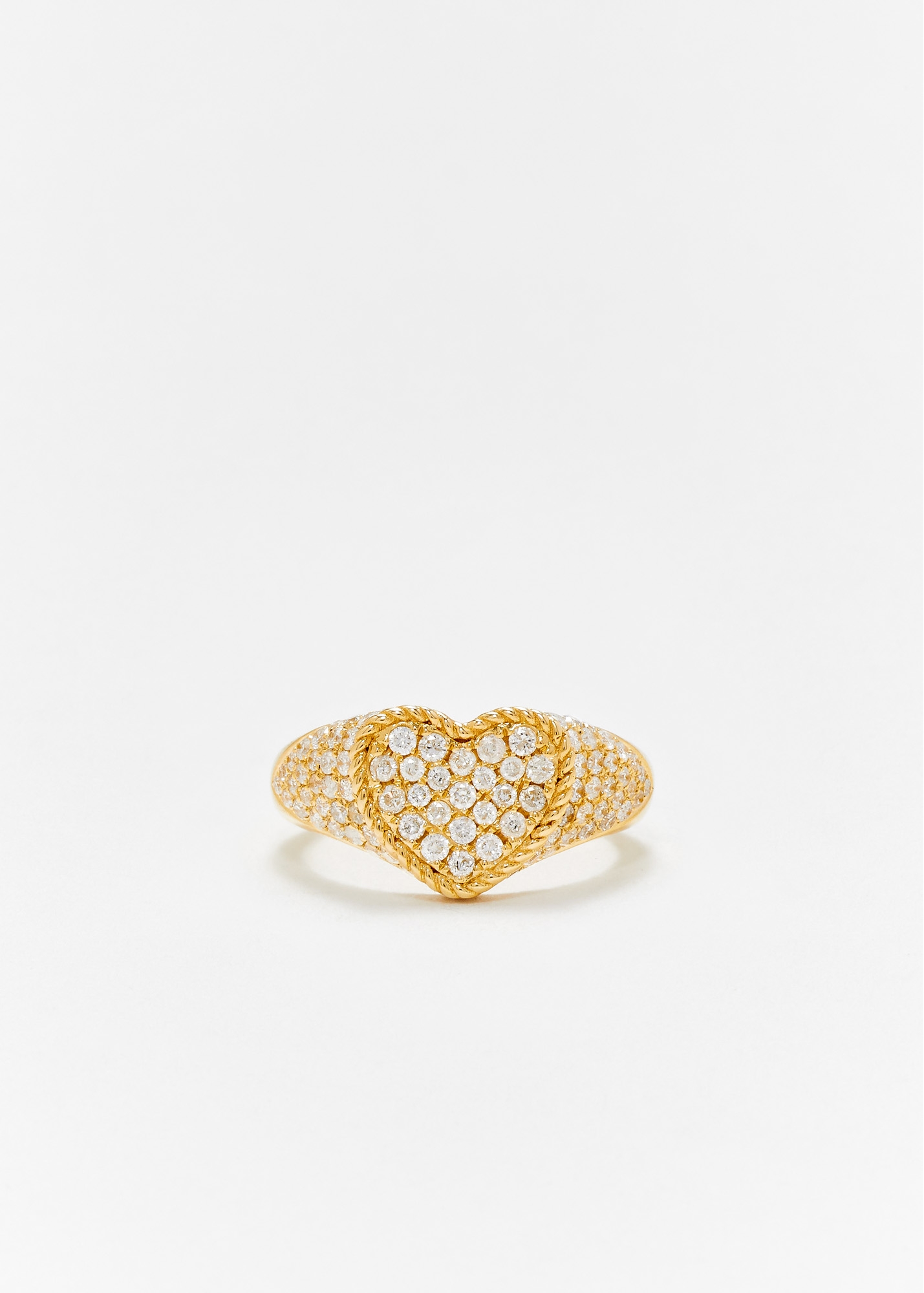 BABY CHEVALIÈRE COEUR FULL DIAMANTS OR JAUNE
