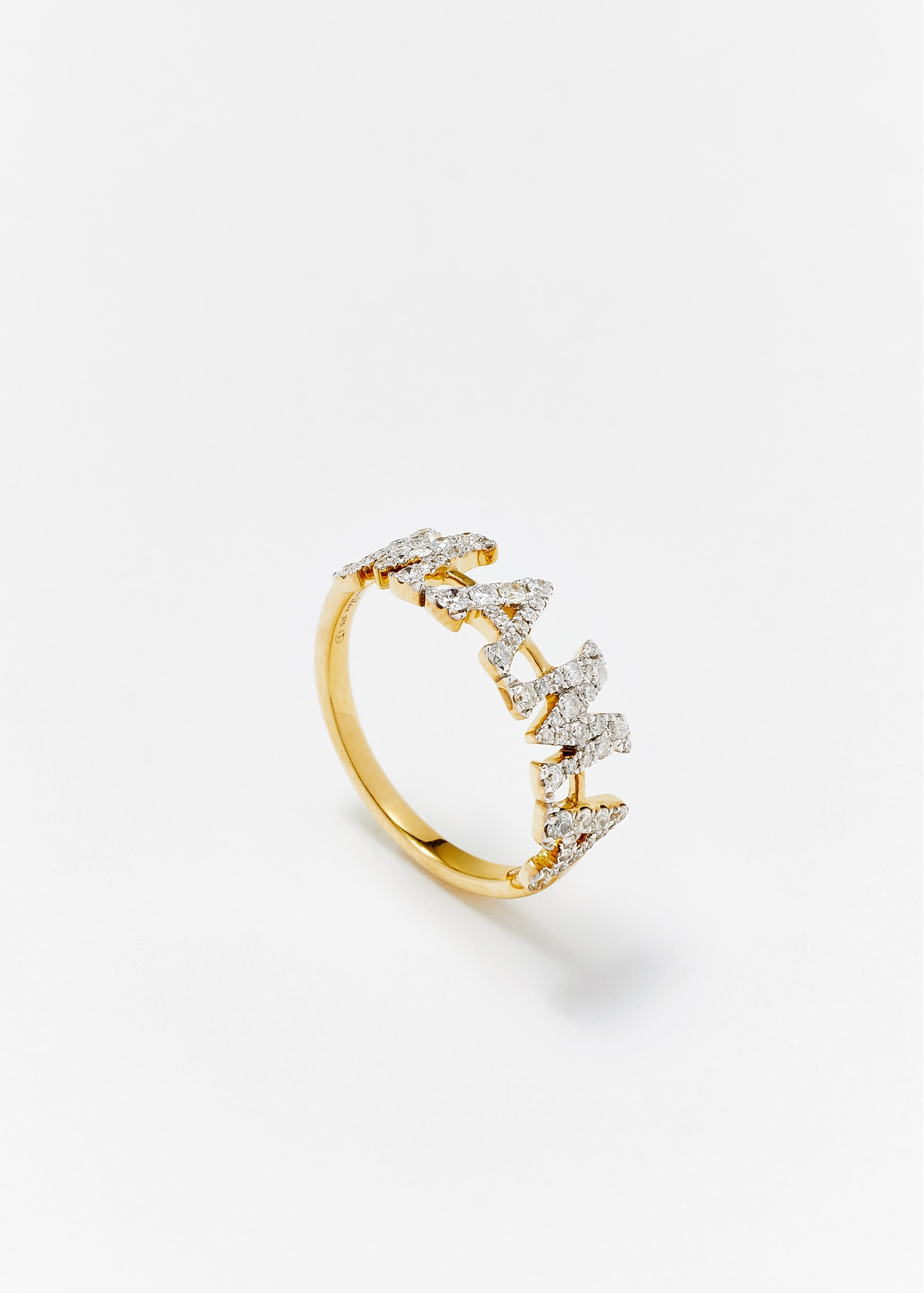BAGUE MAMA DIAMANTS OR JAUNE